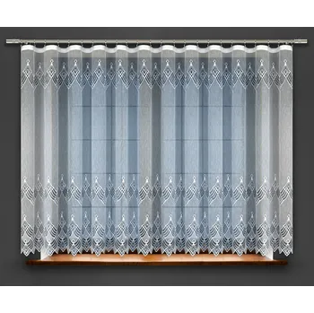 Záclona Dekorační žakárová záclona s řasící páskou AKRAM 160 bílá 300x160 cm MyBestHome