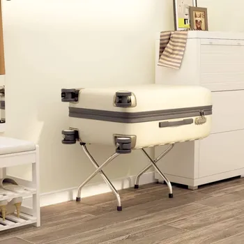 regál zahrada-XL Nosič zavazadel s opěradlem stříbrný 56 x 39 x 52 cm 153074