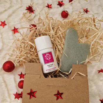 Koupelová sůl GUA SHA Dárková sada na masáž obličeje Nefrit světlý s olejíčkem