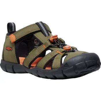 Dívčí sandály Sandále Keen Seacamp II CNX Dark olive/gold flame 35