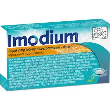 Lék při potížích s trávením Imodium Rapid 2 mg por.tbl.dis.12