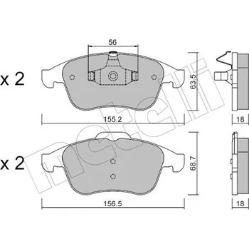 Brzdová destička Sada brzdových destiček, kotoučová brzda METELLI 22-0803-1