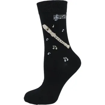 Ponožky s potiskem zobcová flétna a noty 43-45