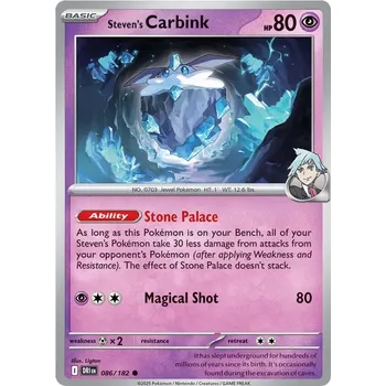 Karetní hra Steven's Carbink 086/182 - Destined Rivals Typ karty: Reverse Holo