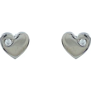 Náušnice Zlaté náušnice srdíčka se zirkonem Au585/1000 hmotnost 1,37g