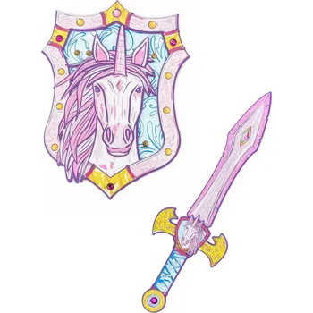 Meč a štít s jednorožcem Great Pretenders - Unicorn