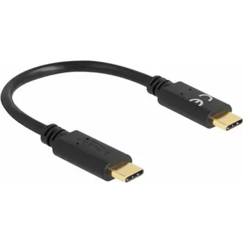 Kabel do PC Delock - USB kabel - 24 pin USB-C (M) do 24 pin USB-C (M) - 5 A - 15 cm - cerná