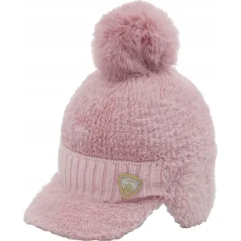 Čepice Zimní čepice Cambell s kšiltem růžová, univerzální velikost