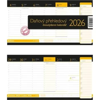 Kalendář Kalendář stolní, Daňový přehledový 2026