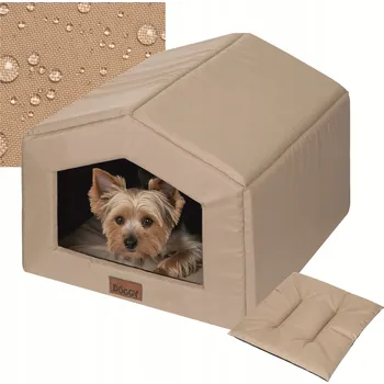 Pelíšek pro psa Doggy budka pro psa béžová 50 cm x 46 cm