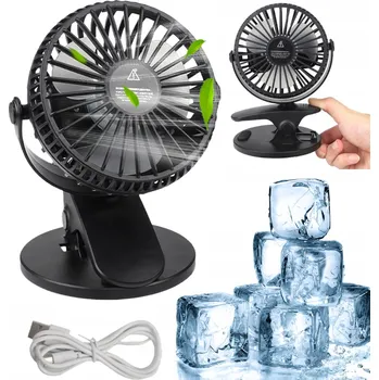 Domácí ventilátor Mini ventilátor Bedee MINI VENTILÁTOR S KLIPSEM černý