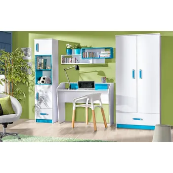 Dětský pokoj Slevadoma Dětský pokoj FLUXOR bílá / tyrkys