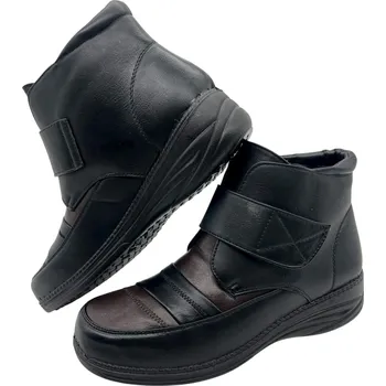 Dámská zimní obuv Minke Dámské černé nadměrné zateplené protiskluzové zimní boty 02 Černá, 42