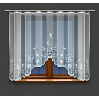 Záclona Dekorační žakárová záclona s řasící páskou ANA 170 bílá 300x170 cm MyBestHome