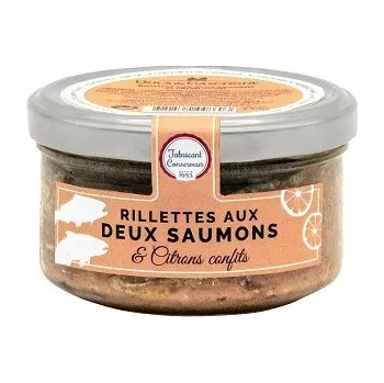 Ducs de Gascogne Rillety ze dvou druhů lososů s citronem, 130g