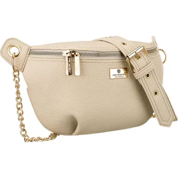 Ledvinka dámská ekokožená taška se zapínáním na zip Barva: Tmavě béžová