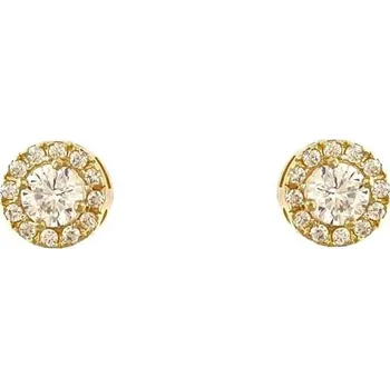 Náušnice Zlaté náušnice s bílými zirkony Au585/1000 hmotnost 1,53g