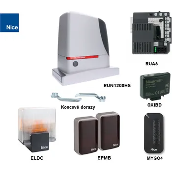 Pohon brány Sada pohonu pro brány do 1200 kg NICE RUN 1200 HS (D)
