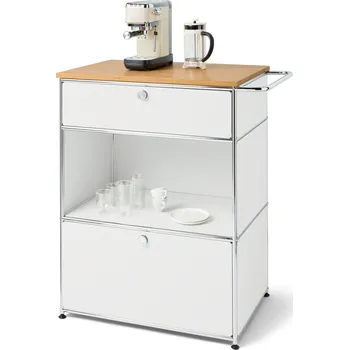 Komoda 698899 - Tchibo - Kovová skříňka na přípravu kávy »Cn3« se 2 zásuvkami - barva: bílá
