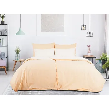 Povlečení Povlečení Double face meruňková/popelavá 240x200 cm a 2x 70x90 cm