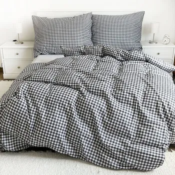 Povlečení Bavlněné povlečení Kostička šedá Zapínání: knoflík, Velikost polštáře: 50x70, Velikost přikrývky: 140x260