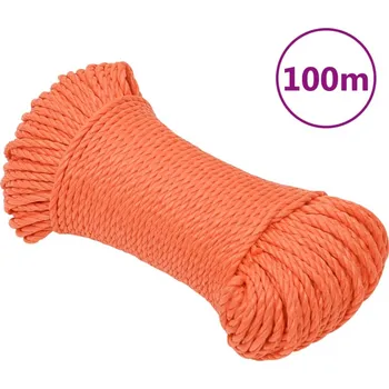Lany zahrada-XL Pracovní lano oranžové 3 mm 100 m polypropylen 152920