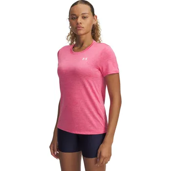 Dámské tričko Dámské tričko Under Armour Tech SSC- Twist velikost XL Super pink