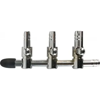 Ventil Kovový ventil s regulací, 3 výstupy 4/6 mm
