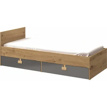 Postel Slevadoma Dětská postel 90x200 CRESTON 14 | dub artisan / šedá lesk