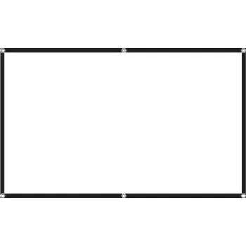 Projektor Přenosné skládací projekční plátno 213 cm 84" 16:9 Bílé plátno 186x105 cm Vnitřní i venkovní použití Podpora laserové projekce