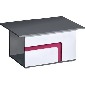 Konferenční stolek Slevadoma Konferenční stolek do dětského pokoje SOLETTA 18 | antracit / růžová