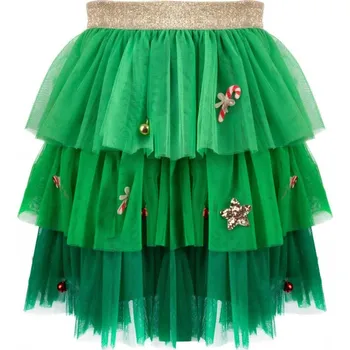 Vánoční dekorace Dívčí vánoční sukně s flitry Great Pretenders - Christmas tree tutu