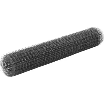 Plot zahrada-XL Pletivo ke kurníku ocel PVC vrstva 10 x 1 m šedé 143637