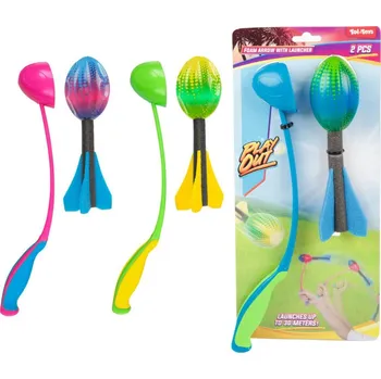 Doplněk pro dětské hřiště Teddies Šipka házecí pěnová + startér 19cm 3 barvy na kartě