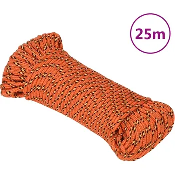 Lany zahrada-XL Lodní lano oranžové 4 mm 25 m polypropylen 152645