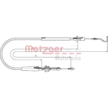 Plynové lanko METZGER Lanko pedálu plynu MTG 11.0636