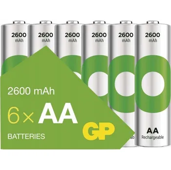 Článková baterie EMOS Nabíjecí baterie GP ReCyko 2600 AA (HR6), 6 ks B2527V