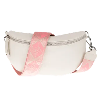 Kabelka NovaKabelka.cz Kožená italská crossbody kabelka Reni Grande Beige s přídavným popruhem II