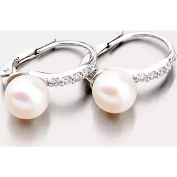 Náušnice Dámské náušnice bílé zlato 585 perly perlové 42-32401