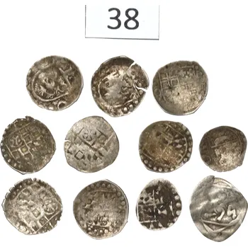 Staré Stříbrné Mince v sadě 11 kusů 15-16 století, Kod 38 (Staré mince v sadě 11ks)