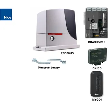 Pohon brány Sada pohonu pro brány do 500 kg/7 m NICE Robus Hi-Speed RB500 HS (B)