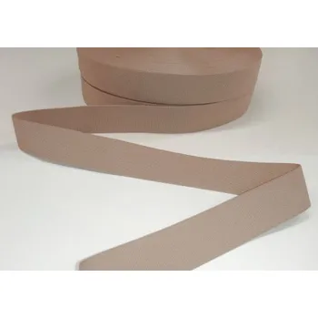 Galanterie Lemovka rypsová, tmavě béžová 20mm, metráž