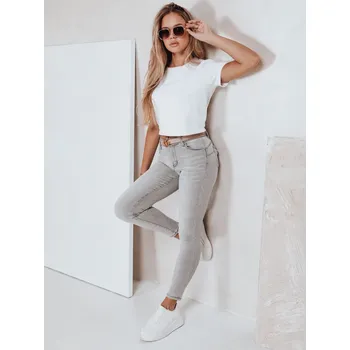 Dámské džíny Dámské push-up džíny, světle šedé DStreet bílá | šedá 3430078