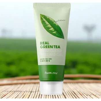 Farm Stay - Real Green Tea Deep Clear Peeling Gel - Hloubkově čisticí peelingový gel se zeleným čajem - 100 ml