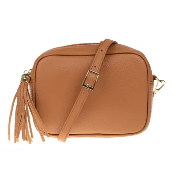 Kabelka NovaKabelka.cz Kožená italská crossbody kabelka Bala Camel