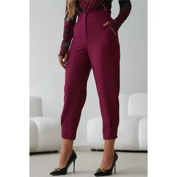 Dámské kalhoty Dámské módní kalhoty La Blanche 251416 barva: vínová, Rozměr: L - 40