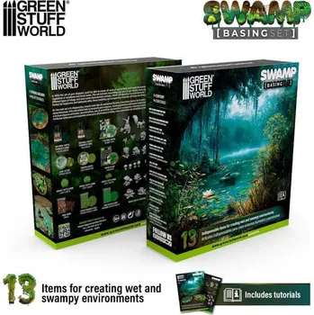 Příslušenství k deskovým hrám Green Stuff World Basing Sets - Swamp (Green Stuff World)