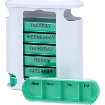 Dávkovač léků HomeLife dávkovač léků týdenní zelený