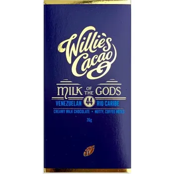 Čokoláda Willies Cacao Baby Willie's Cacao mléčná čokoláda MILK OF THE GODS, Rio Caribe 44%, 26g