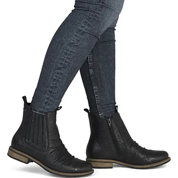 Dámské polobotky Dámská kotníková obuv Rieker 74855-00 černá Barva: schwarz, Velikost: 40